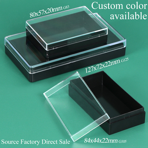 SUNSHING Bulk Acrylic Gold Bar Card Case Hard Plastic Rectangle Wedding Souvenir Box Reusable Candy and Gem <b>Container</b> with Lids - Product Image 2
