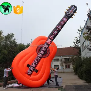 Гигантская надувная гитара, 10 м, надувная гитара для проведения мероприятий, на продажу, A6467