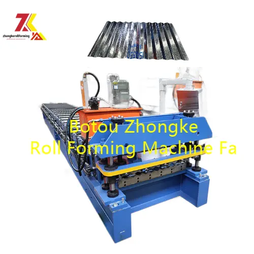 Машина для производства гофрированной черепицы ZKRFM, новая или подержанная листовая машина для строительных материалов с системой управления PLc