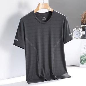 T-<span class=keywords><strong>shirt</strong></span> de sport <span class=keywords><strong>vintage</strong></span> pour hommes en gros respirant col rond style loisirs haut tissé à manches courtes pour jeunes et adultes - Product Image 4