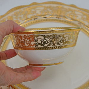 Entry-Luxury Gold European-Style Palace Ceramic Tableware Dinnerware <b>Sets</b> Rice Bowls Soup Bowls Fruit Bowls Afternoon <b>Tea</b> - Product Image 5