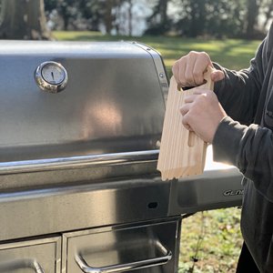 Raspador de madera <span class=keywords><strong>para</strong></span> barbacoa, herramienta de limpieza de parrilla y barbacoa, limpiador de barbacoa <span class=keywords><strong>con</strong></span> borde acanalado y plano - Product Image 2
