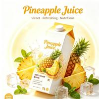 OEM ODM Aangepaste Logo Verpakking Fruitdrank Kant-en-klaar drankje 1L Doosverpakking Zoete Verfrissende Ananas Fruchtsap