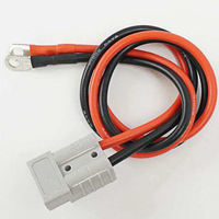 Connecteur de batterie pour chariot élévateur 50A 600V avec câble en silicone IP66 de 1m, boîtier en cuivre PC, mâle/femelle 2P
