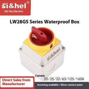 Si & hel <span class=keywords><strong>20A</strong></span> boîtier de commutateur d'isolateur en plastique commutateur de transfert universel biphasé Protection IP67 boîte étanche électronique - Product Image 2