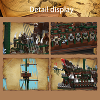 Mould King 13218 2025 Nouveau modèle de bateau MOC à assembler, kits de briques créatives pour adultes, cadeaux de Noël, 6849 pièces, ensembles de blocs de construction