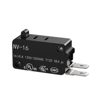 NNC 1NC 1NO Série NV-16 Micro-interrupteur avec variété de leviers et bornes de contact IEC IP40