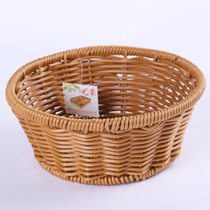 Cesta Redonda de Imitación de Ratán 860 Color Café, Ecológica, para Almacenamiento de Alimentos y Frutas, para Uso en Restaurantes y Hoteles - Product Image 3