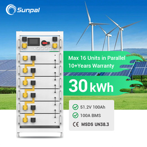 Batteria Solare ad Alta Tensione Sunpal 30kWh 51.2Volt 100Ah, Pacco Batterie al Litio Lifepo4 con 10 Anni di Garanzia - Product Image 1