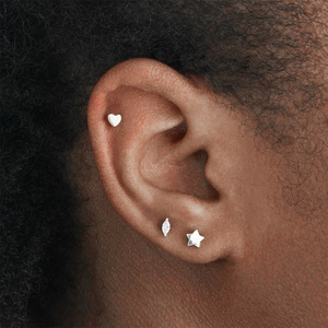 CANNER Creative, lot de 3 paires de boucles d'oreilles simples et délicates, en argent S925, étoiles, lune, zircon marquise, pour femmes - Product Image 3