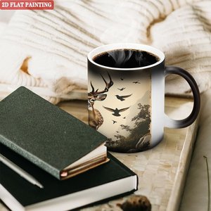 Matte Frosted <b>Ceramic</b> <b>Mug</b> 11oz Heat Activated Cup Living Room Decor - Product Image 3