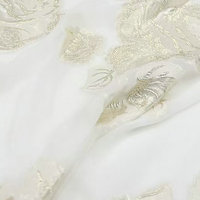 Tissu en soie 100% mûrier 14mm 140cm Fil métallique doré Soie Georgette pour vêtements de mode Technologie de tissage
