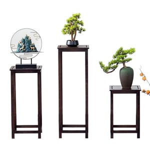 Support à fleurs sur pied en bois massif, style chinois, luxe léger, pot de fleurs haut de gamme, étagère de rangement haute, pour intérieur - Product Image 5
