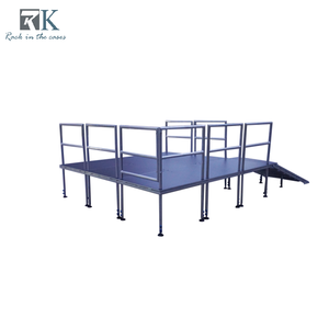 Aluminum Modular <b>Stage</b> With Safety Guardrail Portable Adjustable <b>Stage</b> for School Activity - Product Image 3