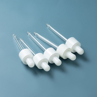 EU-Beauty Échantillons gratuits Pipette compte-gouttes et tétine en caoutchouc blanc Bouchon inviolable blanc