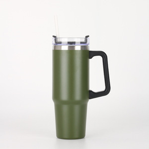 Nuevo Estilo Termo de Acero Inoxidable 304 de 40oz con Asa y Popote, Aislamiento Térmico de 12-24 Horas, Ecológico - Product Image 5