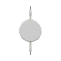 Câble de données rétractable en cuir, charge rapide 100W, câble de charge Type C pour téléphone portable et ordinateur portable, câble de charge portable pour voiture