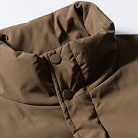Blouson Bomber Homme Hiver Léger Rembourré avec Logo Personnalisé, Col Montant, Boutons Pression, Isolation Chaude, Doudoune Matelassée