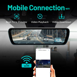 กล้องมองหลังขนาด 9.35 นิ้ว พร้อม WiFi 5.8GHz กล้องหน้าและหลัง พร้อมหน้าจอสัมผัส WDR กระจกมองหลังแบบทีวีในตัวสำหรับรถยนต์ <span class=keywords><strong>Xiaomi</strong></span> U7 BYD - Product Image 4