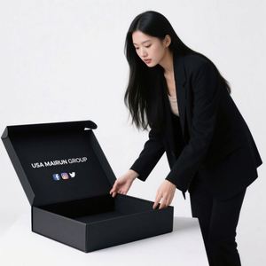 Caja de Regalo de Cartón Rígido Plegable de Lujo de Alta Gama con Logotipo Personalizado al por Mayor, Cierre Magnético, Forro de Esponja, Laminación Mate - Product Image 3