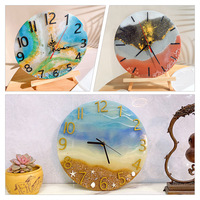 DIY Horloge moule Cadran Silicone Moule Résine Faire Chiffres Romains Horloge Résine Art Silicone Moule Epoxy Cristal dégoulinant moulage
