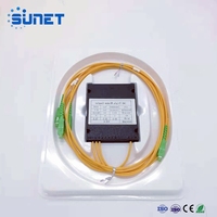 Coupleur optique Sunet FTTH 3 voies 33.3:33.3:33.3, rapport 2:1, type boîtier ABS 0/3.0mm, 1x3 SC APC UPC, coupleur FBT à fibre optique