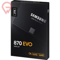 Disque SSD Samsung 870 EVO MZ-77E2T0BW 2 To - Interne 2,5 pouces - SATA (SATA/600) - Noir