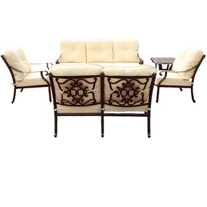 SH Luxury European Style Cast Aluminium Outdoor Sofa 2-3 Seater Ornate Carved Design <strong>Garden</strong> <strong>Loveseat</strong> <strong>for</strong> High-End Outdoor Living - Product Image 6