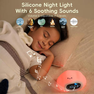 Chambre sommeil formateur veilleuse réveil affichage numérique Snooze enfants intelligent mignon nuage horloge lampe - Product Image 4