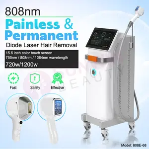 Chuyên nghiệp Diode Laser 808 tóc loại bỏ lông bằng 755 NM 808 NM 1064 NM Diode 808nm Laser băng làm trắng da Máy