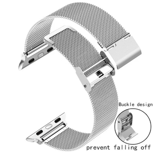 FORWELLENY <span class=keywords><strong>Cinturino</strong></span> in Rete di <span class=keywords><strong>Acciaio</strong></span> Inossidabile di Alta Qualità con Chiusura in Metallo Milanese per Apple <span class=keywords><strong>Smartwatch</strong></span> Serie 11 10 S12 8 - Product Image 2