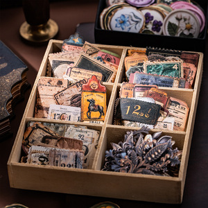 100 autocollants par boîte, série Little Black Box, autocollants en boîte de grande taille, découpés, brillants, autocollants adhésifs pour la décoration des fêtes - Product Image 2
