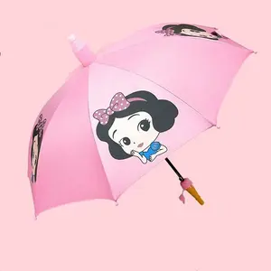 Cute Cartoon Character Snow White Hello Kit J Handle Rain Straight Kids Children Umbrellas Factory Custom Logo From China