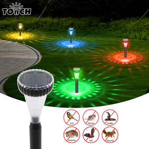 RGB năng lượng mặt trời ngoài trời dẫn đèn sân vườn siêu âm thiết bị điện tử Sonic động vật Chaser scare đi nốt ruồi rắn chim Chuột IP65 đánh giá - Product Image 1