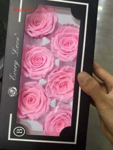 กุหลาบเกรด B ที่เก็บรักษาไว้หัวดอกกุหลาบ5-6ซม. ใน40สีดอกไม้นิรันดร์6ชิ้น/กล่องสำหรับการตกแต่งอีสเตอร์ที่สำเร็จการศึกษา - Product Image 3