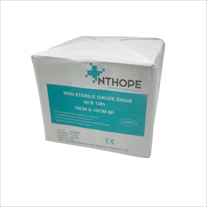 Écouvillon de gaze nantong <span class=keywords><strong>hope</strong></span>, écouvillon de gaze 10CMX10CM-8PLY/12PLY/16PLY paquet de papier non stérile - Product Image 1