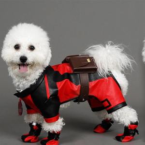 Little Bad Dog Halloween Cosplay <span class=keywords><strong>Marvel</strong></span> Deadpool ropa para mascotas sólido PU estilo clásico para la temporada de invierno - Product Image 3