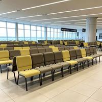 Chaises d'auditorium empilables en gros, chaises d'église modernes en tissu durable, adaptées aux églises, théâtres et hôtels