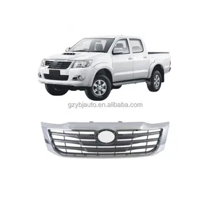 YBJ Frontstoßstangengrill KUN15 KUN35 GGN15 Pickup Chrome-Raster für Hilux Vigo 2012-2014 OEM 53111-0K670 schwarz/chromed/golden