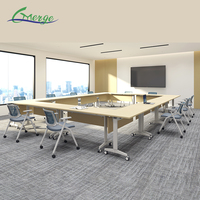 Table de classe pliable au design moderne avec roulettes pour les écoles, les universités, les bureaux d'étudiants, les salles de conférence et de formation