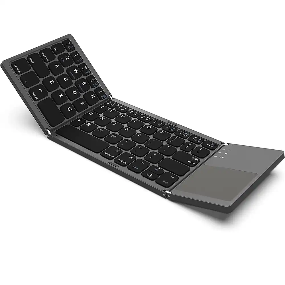 لوحة مفاتيح مكتبية قابلة للطي حجم الجيب محمولة مريحة مقص مفتاح لاسلكي لوحة مفاتيح صغيرة قابلة للطي تعمل باللمس لجهاز الكمبيوتر اللوحي
