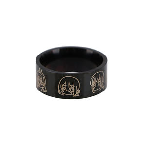 Anillos de acero inoxidable de motosierra para hombre, anillos de estilo japonés para adolescentes, <span class=keywords><strong>Cosplay</strong></span>, joyería de Anime, accesorios - Product Image 3