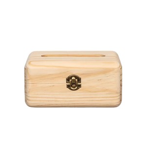 Caja de pañuelos de madera maciza, color nogal, capacidad de 12L, conveniente para almacenamiento en el hogar, oficina y escritorio - Product Image 4