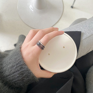 HaoMi Retro anello <span class=keywords><strong>di</strong></span> apertura amore Trendy <span class=keywords><strong>in</strong></span> stile per le donne Hip-Hop <span class=keywords><strong>di</strong></span> nicchia Look per gli uomini alla moda anello Internet - Product Image 2