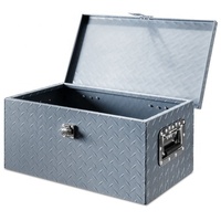 Boîte à outils de camion de ramassage en aluminium à plaque de diamant, boîte à outils de rangement en métal personnalisée pour remorque