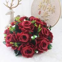 Offre Spéciale pétales doux boule de fleur de mariage artificielle boule de rose taille personnalisable pour la décoration de table