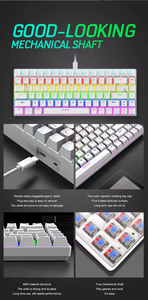 Clavier mécanique Free Wolf K84 pour ordinateur portable, jeu, lumineux, personnalisable, hot-plug, esports, clavier mécanique filaire - Product Image 4
