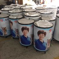 Glacière ronde commerciale pour boissons, glacière portable d'extérieur pour canettes de bière et boissons