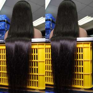 Sudaderas de pelo humano transparente, atacado, virgen, sin procesar, hd, frontal, transparente, natural - Product Image 4