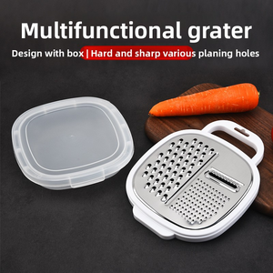 Ensemble d'ustensiles de cuisine en acier inoxydable écologique, râpe à fromage ergonomique, boîte à couvercle, coupe-légumes, outil à salade, pomme de terre, carotte, légumes - Product Image 4